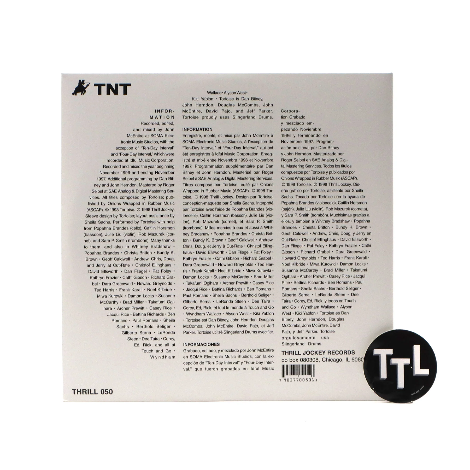 Tortoise: TNT (Indie Exclusive Black & Blue Colored Vinyl) Vinyl LP - Image 3