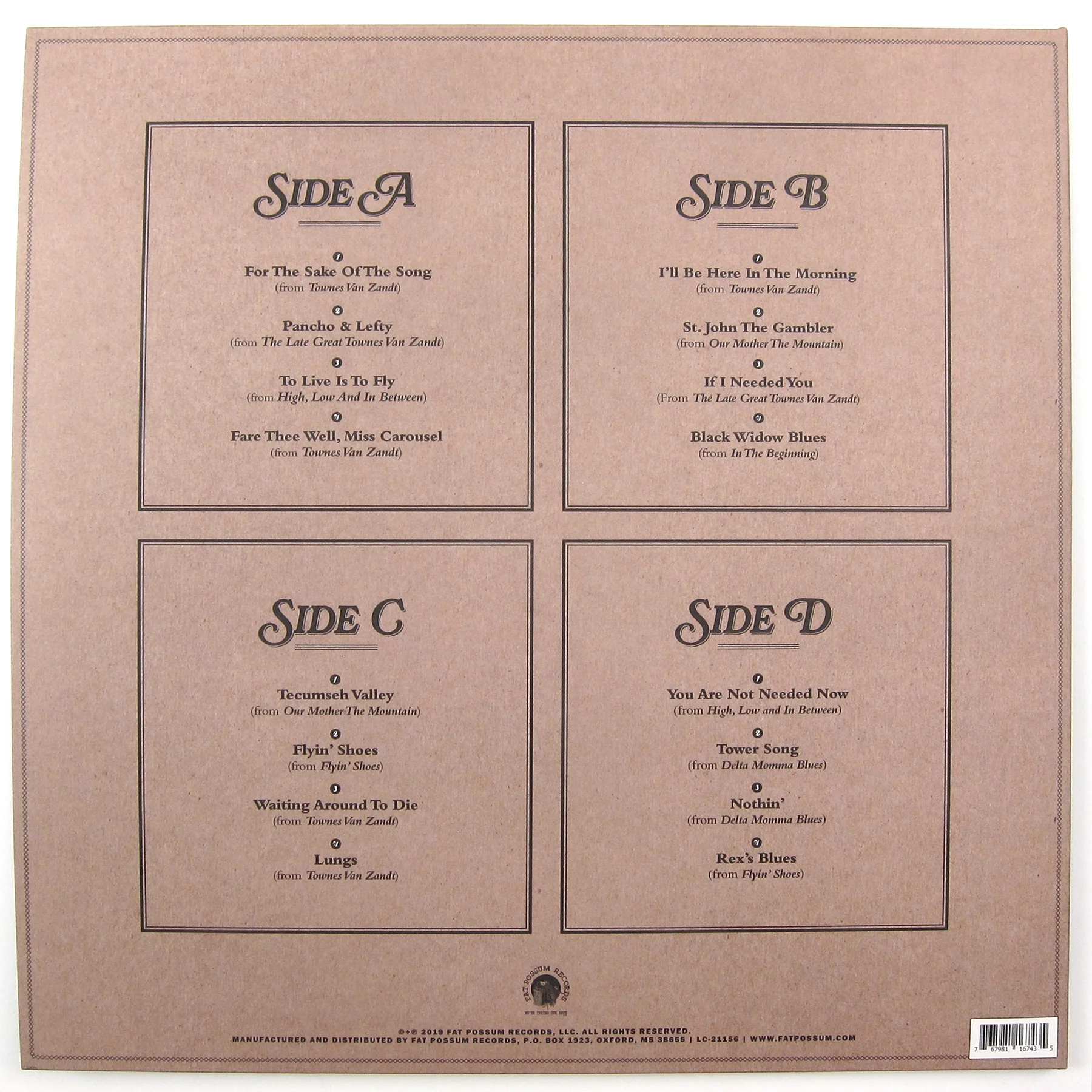 Townes Van Zandt: Best Of Townes Van Zandt Vinyl 2LP - Image 3
