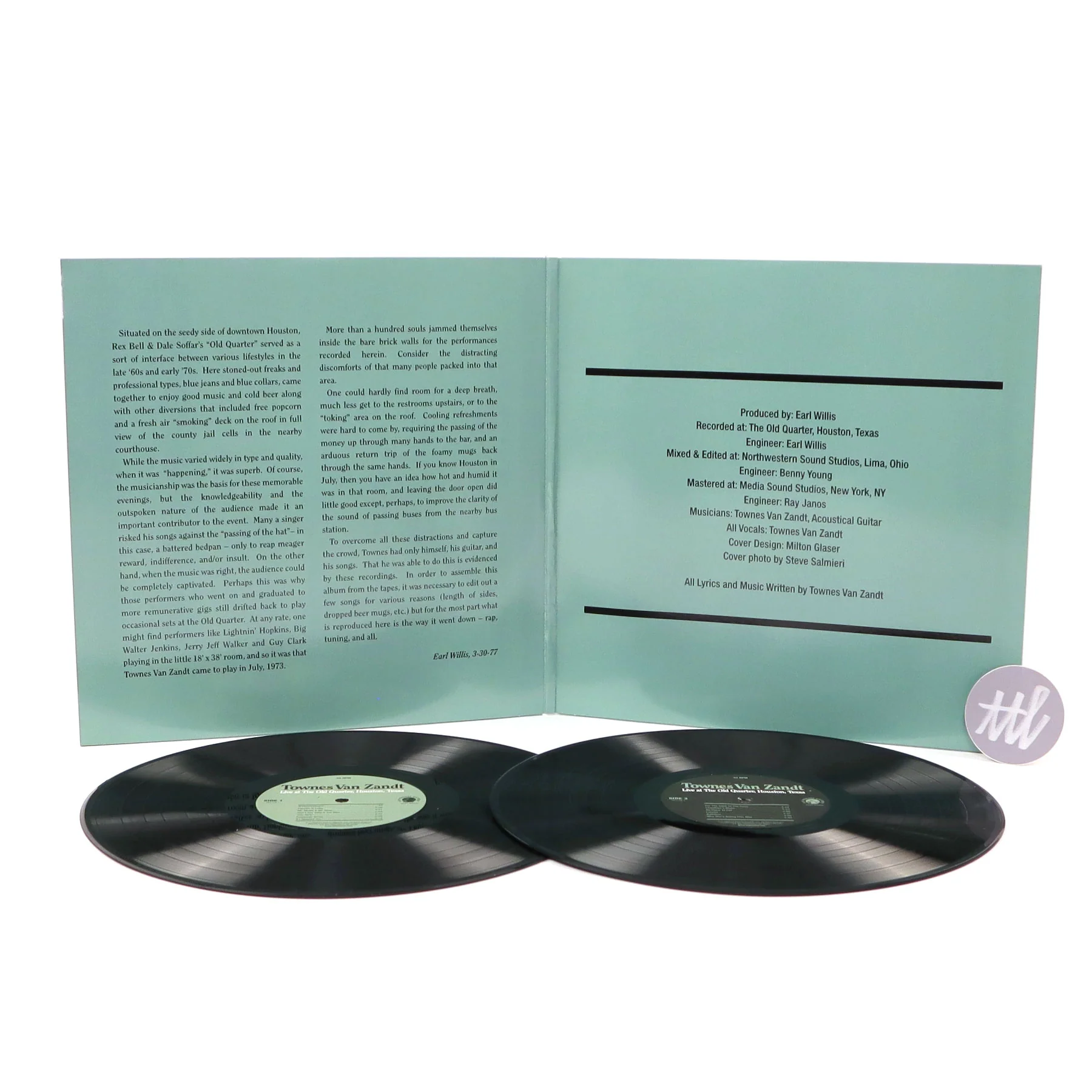 Townes Van Zandt: Live At The Old Quarter Vinyl 2LP - Image 2