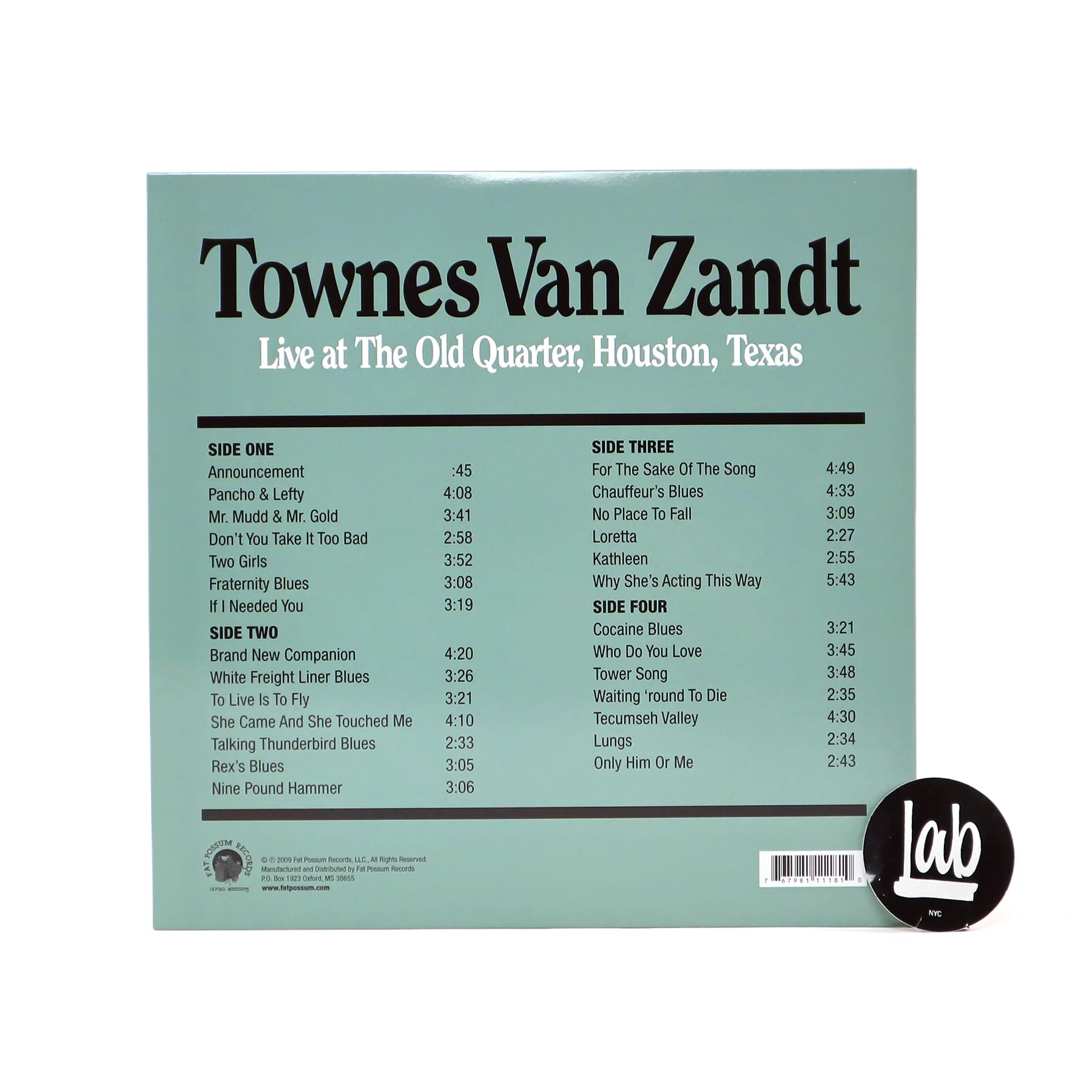 Townes Van Zandt: Live At The Old Quarter Vinyl 2LP - Image 3