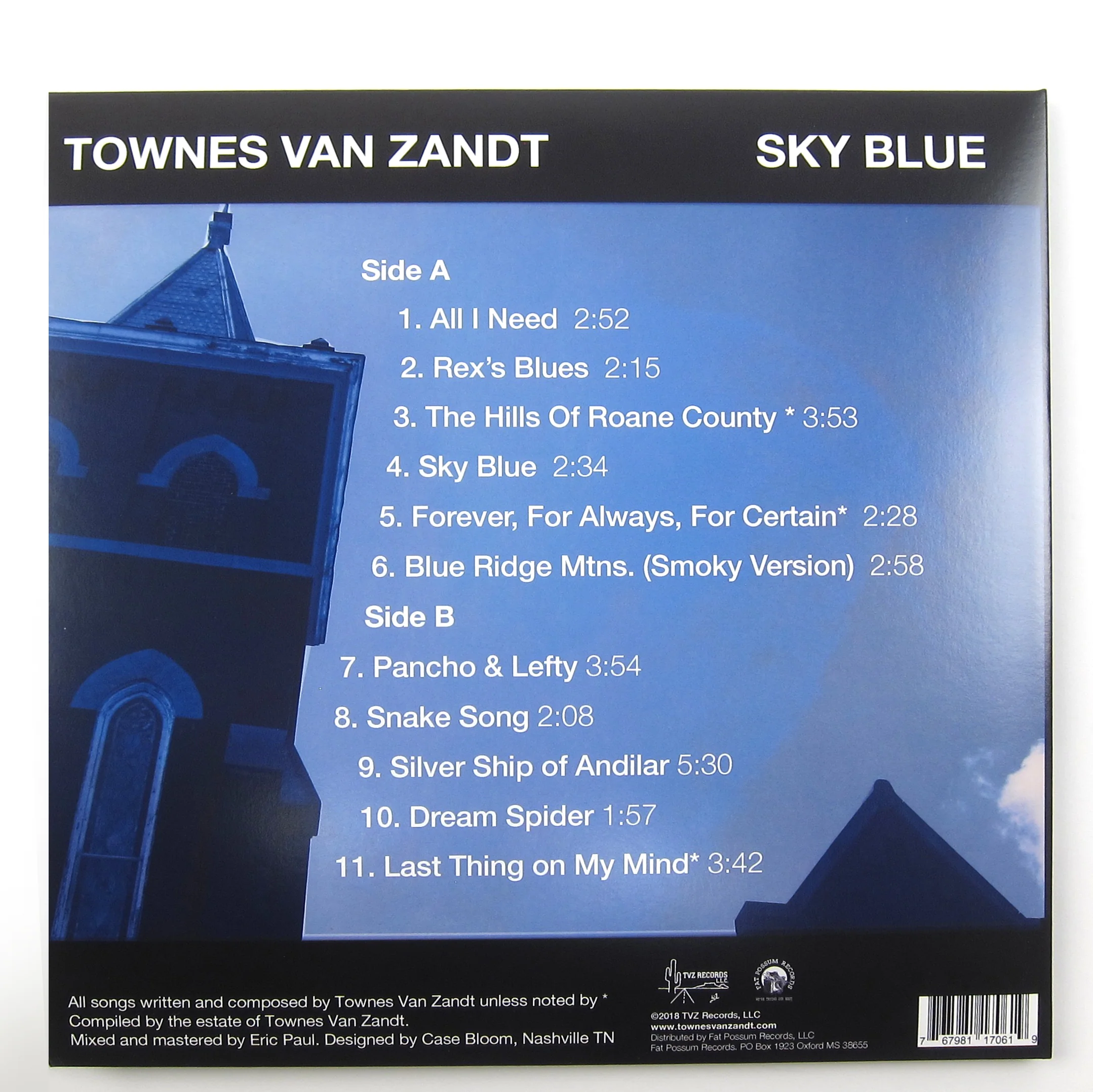 Townes Van Zandt: Sky Blue (Indie Exclusive Colored Vinyl) Vinyl LP - Image 3