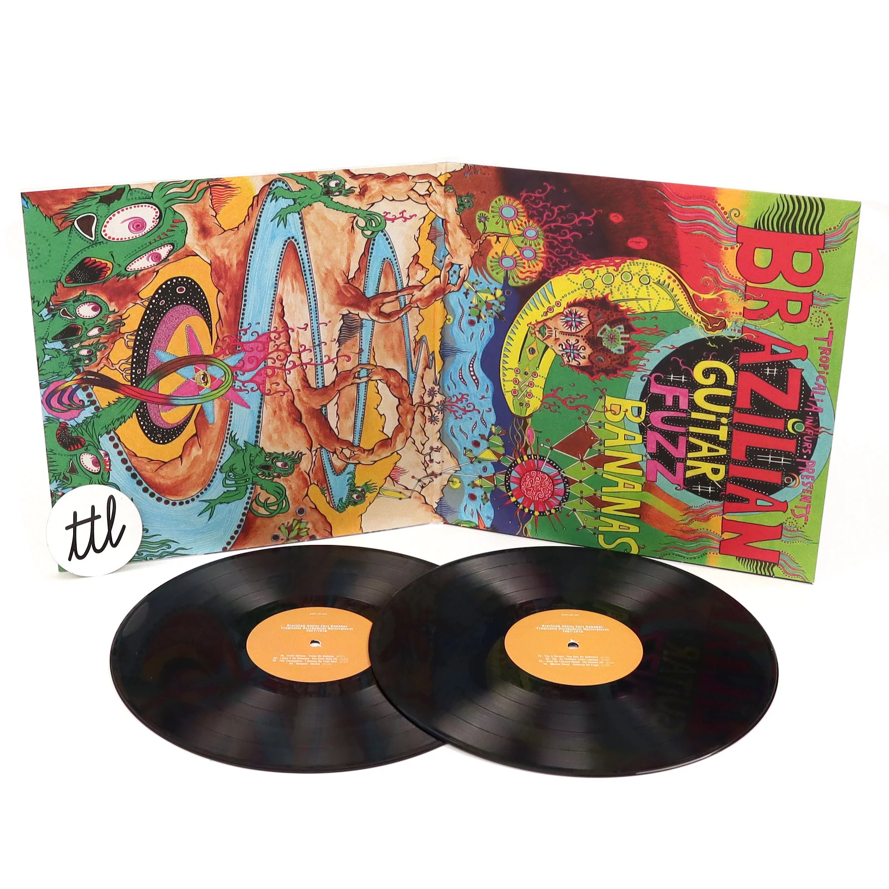 Tropicalia In Furs: Brazilian Guitar Fuzz Bananas Vinyl 2LP - Image 2