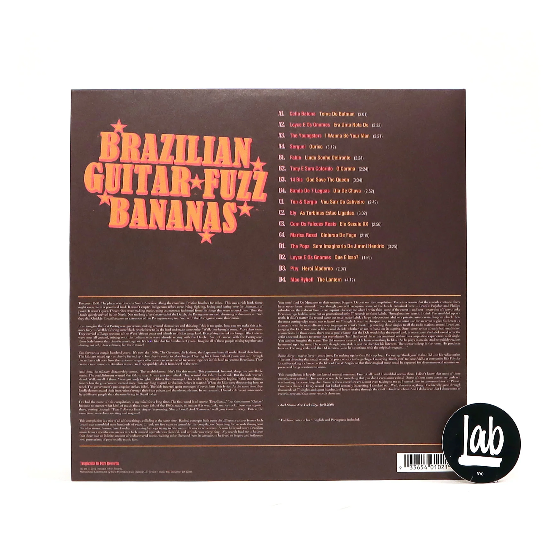 Tropicalia In Furs: Brazilian Guitar Fuzz Bananas Vinyl 2LP - Image 3