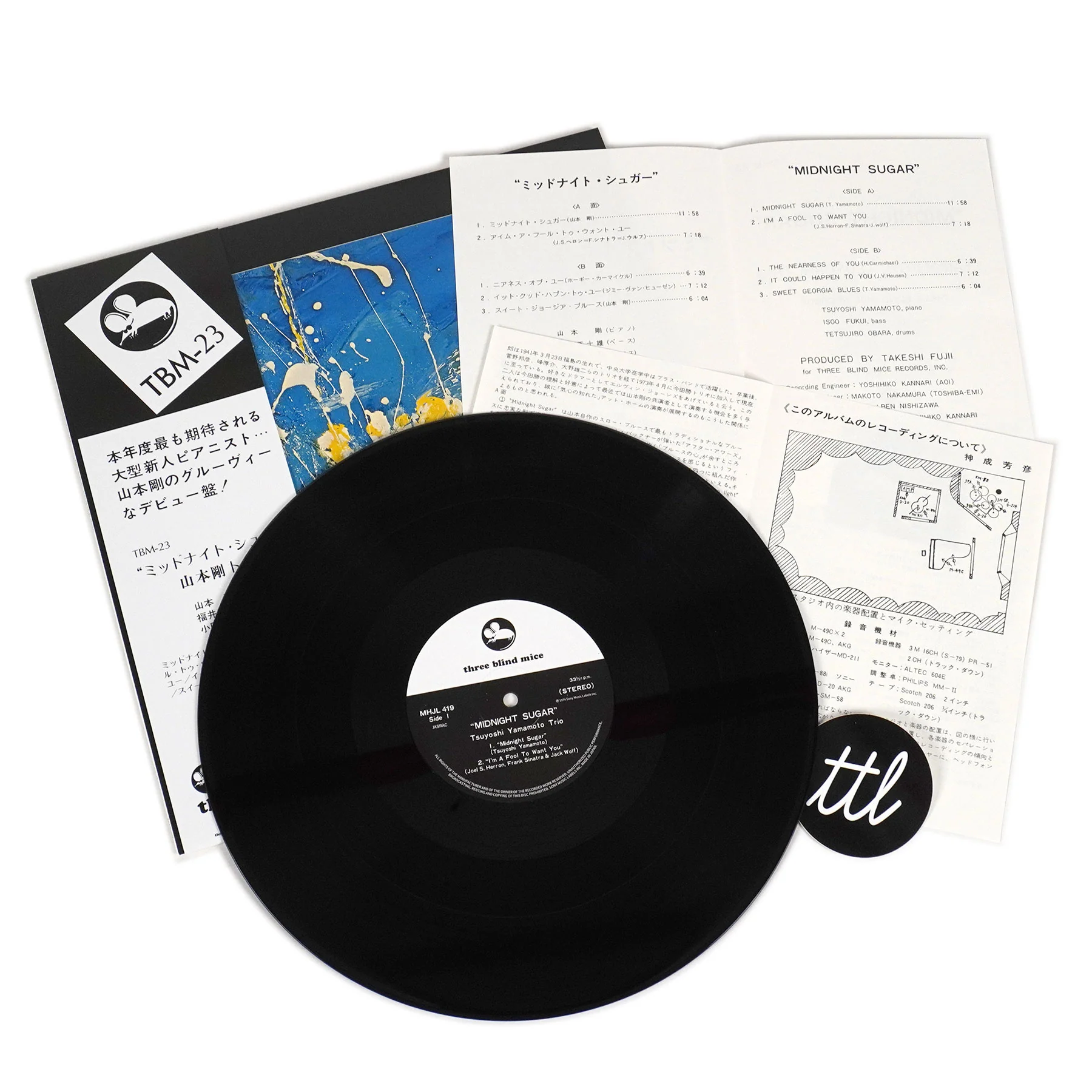 Tsuyoshi Yamamoto Trio: Midnight Sugar (180g, Japan Import) Vinyl LP - Image 2