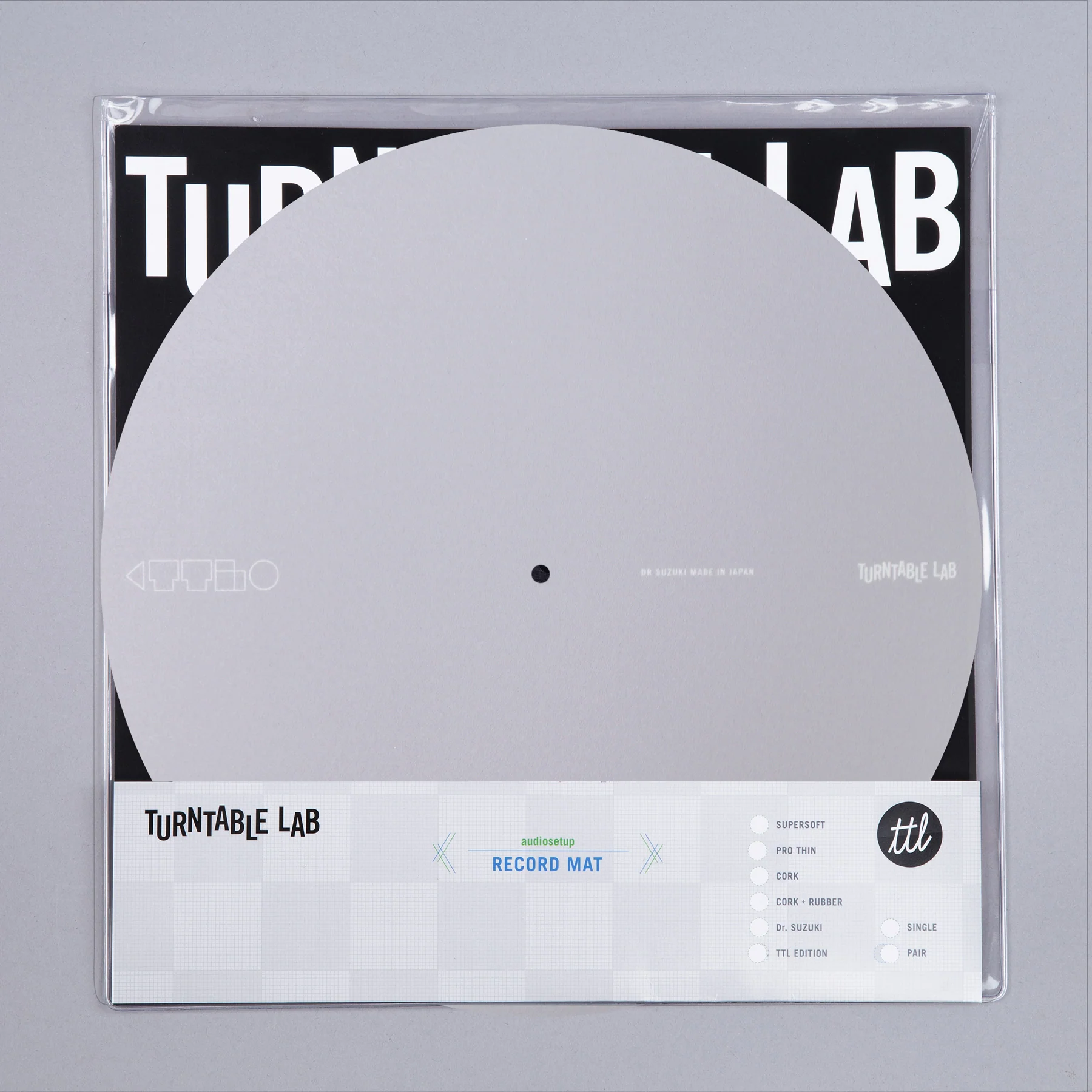 Turntable Lab: Dr. Suzuki Record Mat - Component Design / Flat Grey - Image 2