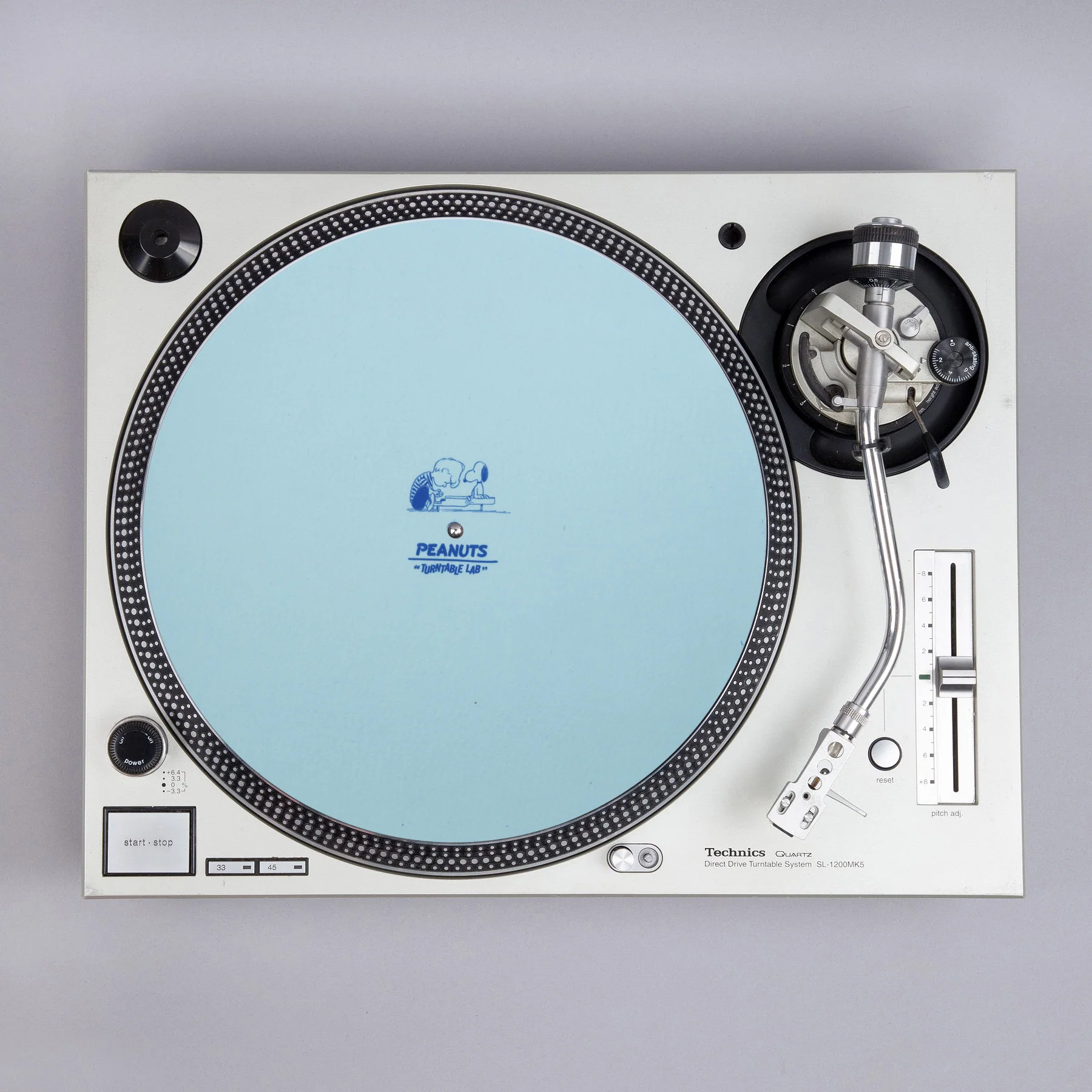Turntable Lab: Peanuts Comic Strip Record Mat Slipmat - Blue - Image 2