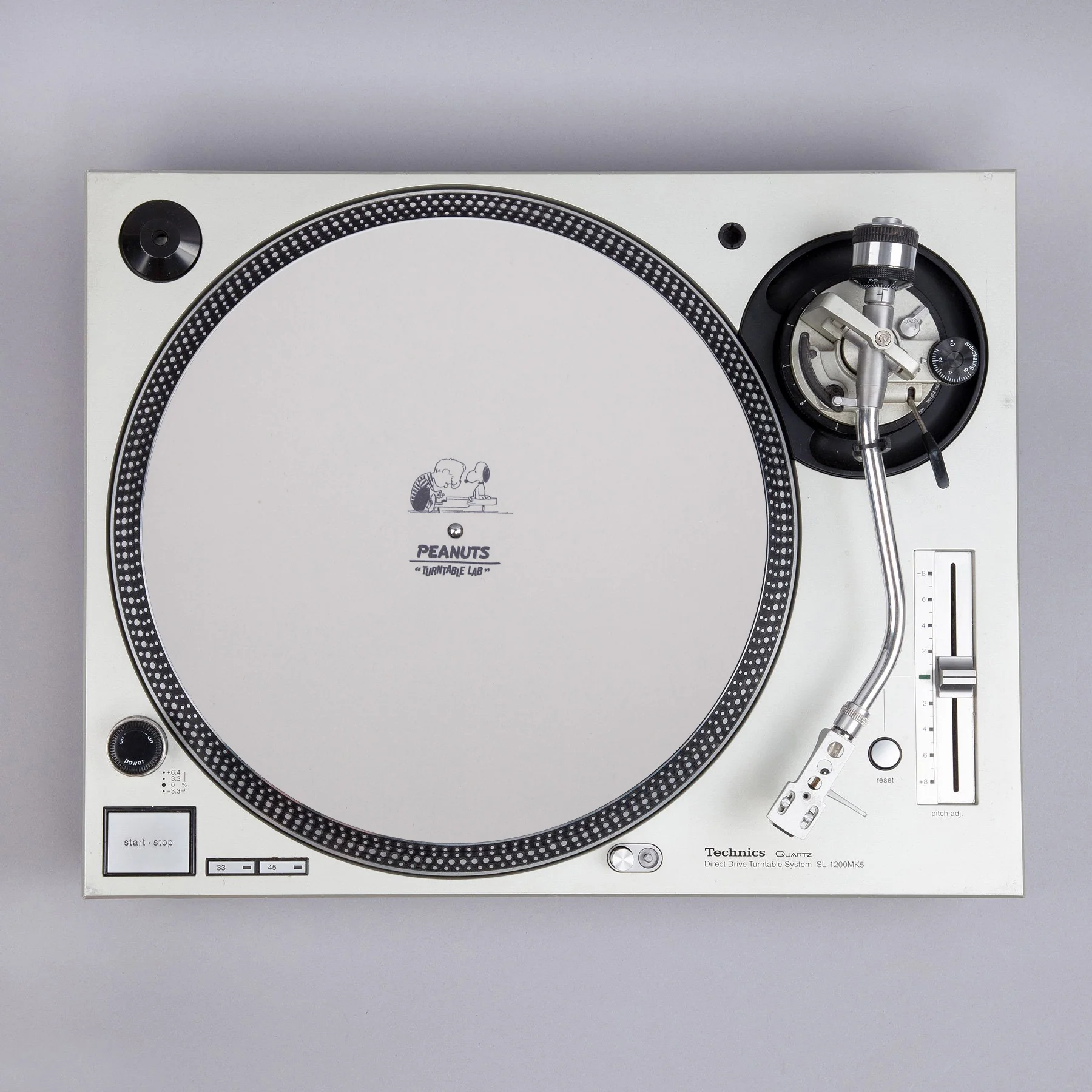 Turntable Lab: Peanuts Comic Strip Record Mat Slipmat - Grey - Image 2