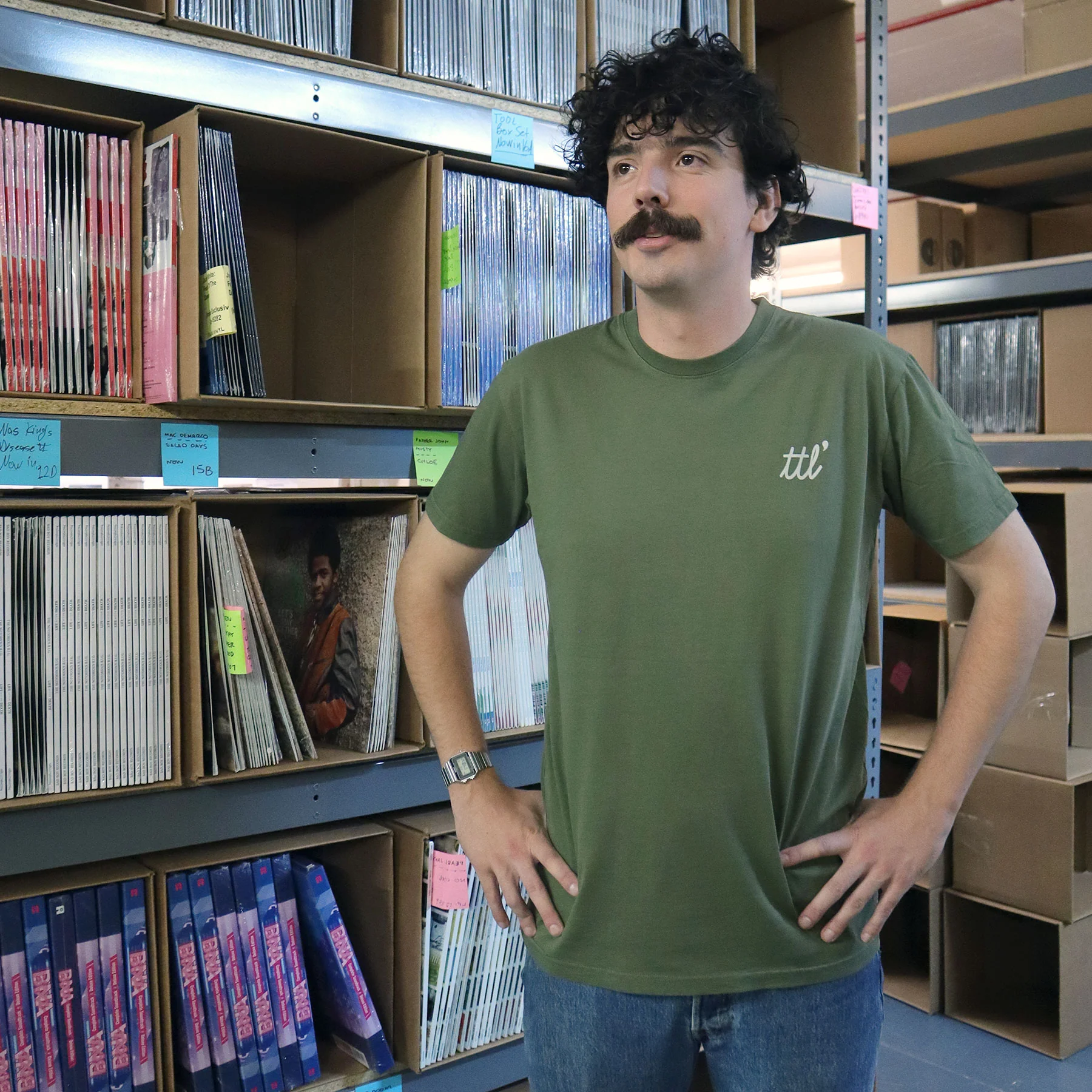 Turntable Lab: Stereo and Records 02 Shirt - Army - Image 5