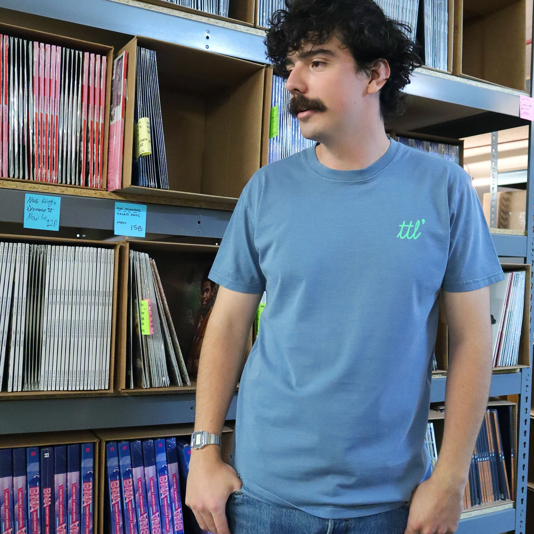 Turntable Lab: Stereo and Records 03 Shirt - Blue - Image 5
