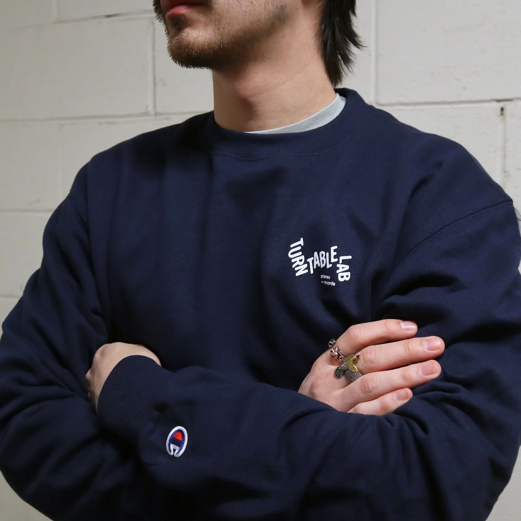 Turntable Lab: Stereo + Records 02 Crewneck Sweatshirt - Image 5
