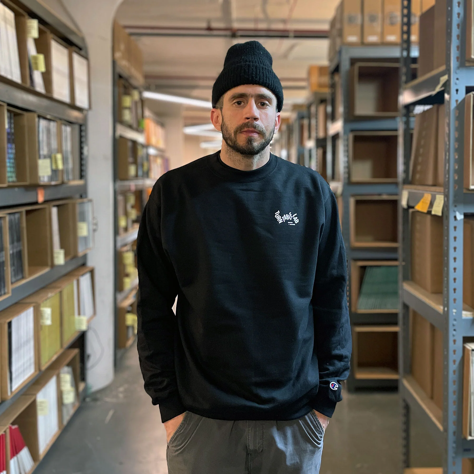 Turntable Lab: Stereo + Records 02 Crewneck Sweatshirt - Image 6