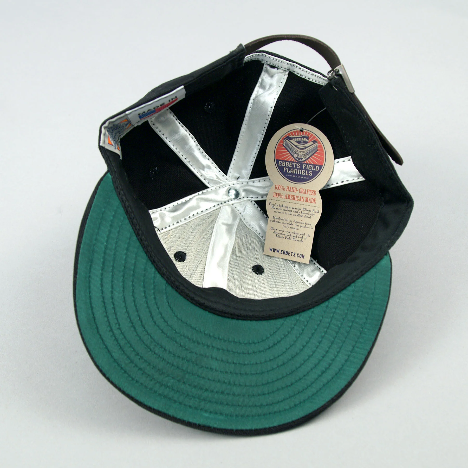Turntable Lab: Mini-Cursivo Ebbets Field Hat - Black - Image 4