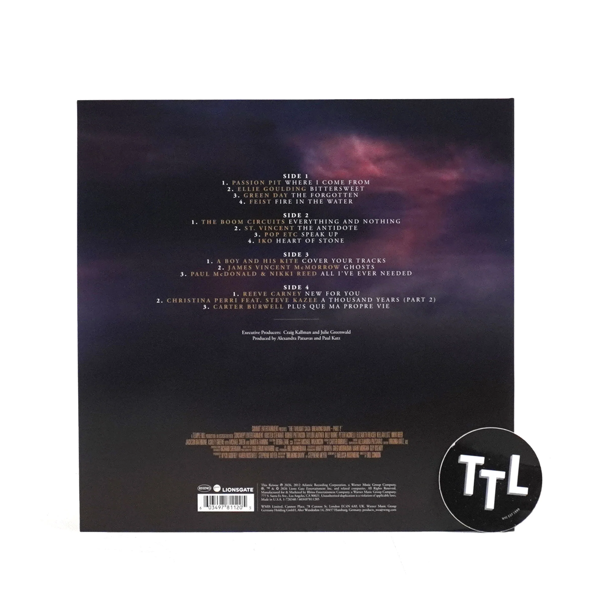 Twilight: The Twilight Saga Breaking Dawn Pt.2 Soundtrack Vinyl 2LP - PRE-ORDER - Image 3