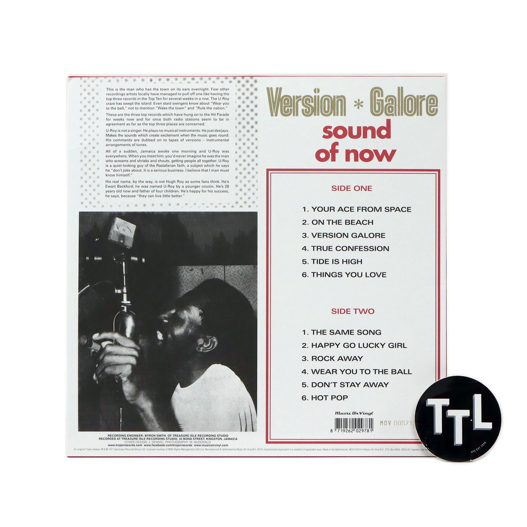 U-Roy: Version Galore (180g, Gold Colored Vinyl) Vinyl LP - Image 3