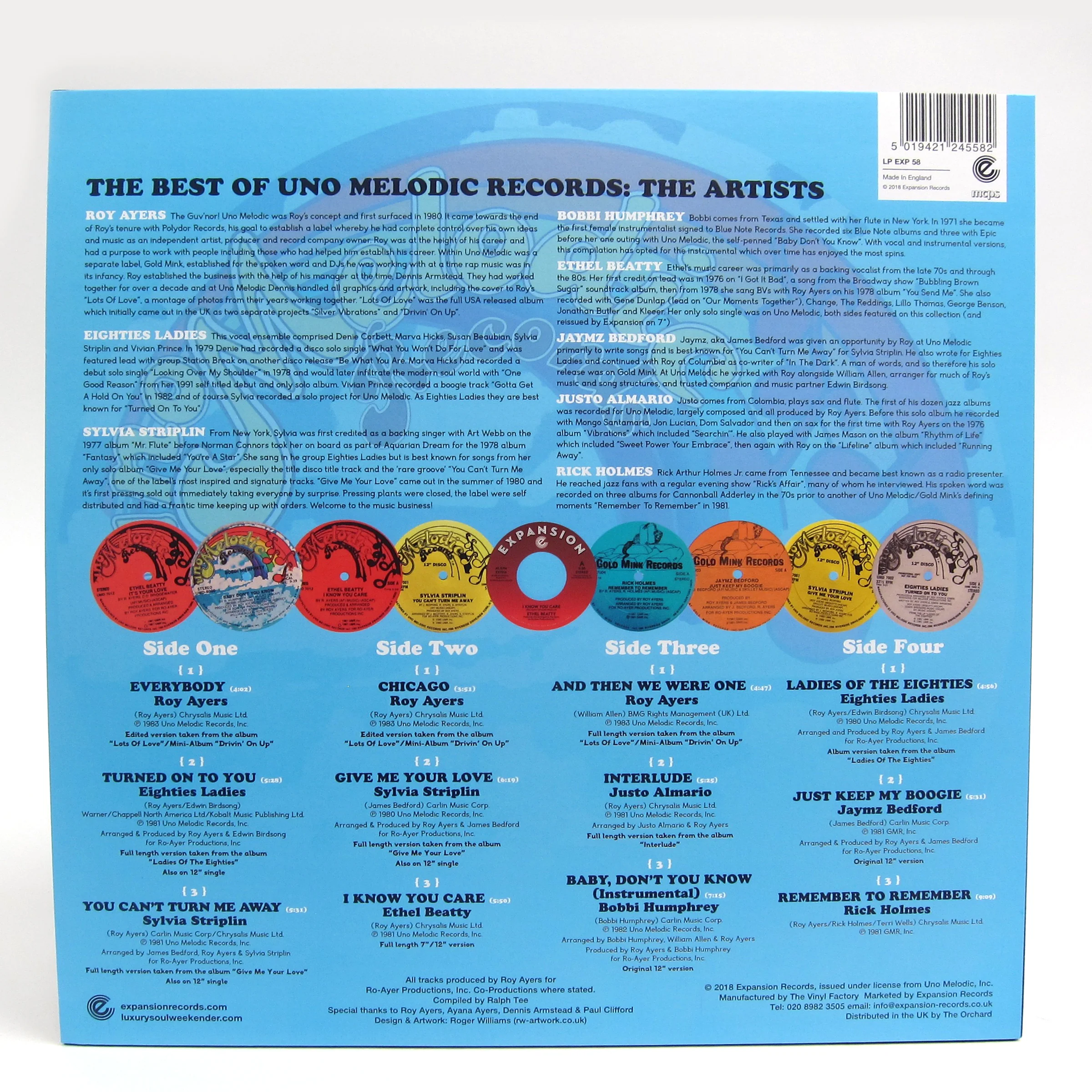 Uno Melodic Records: The Best Of (Roy Ayers, Sylvia Striplin, Bobbi Humphrey) Vinyl 2LP - Image 3