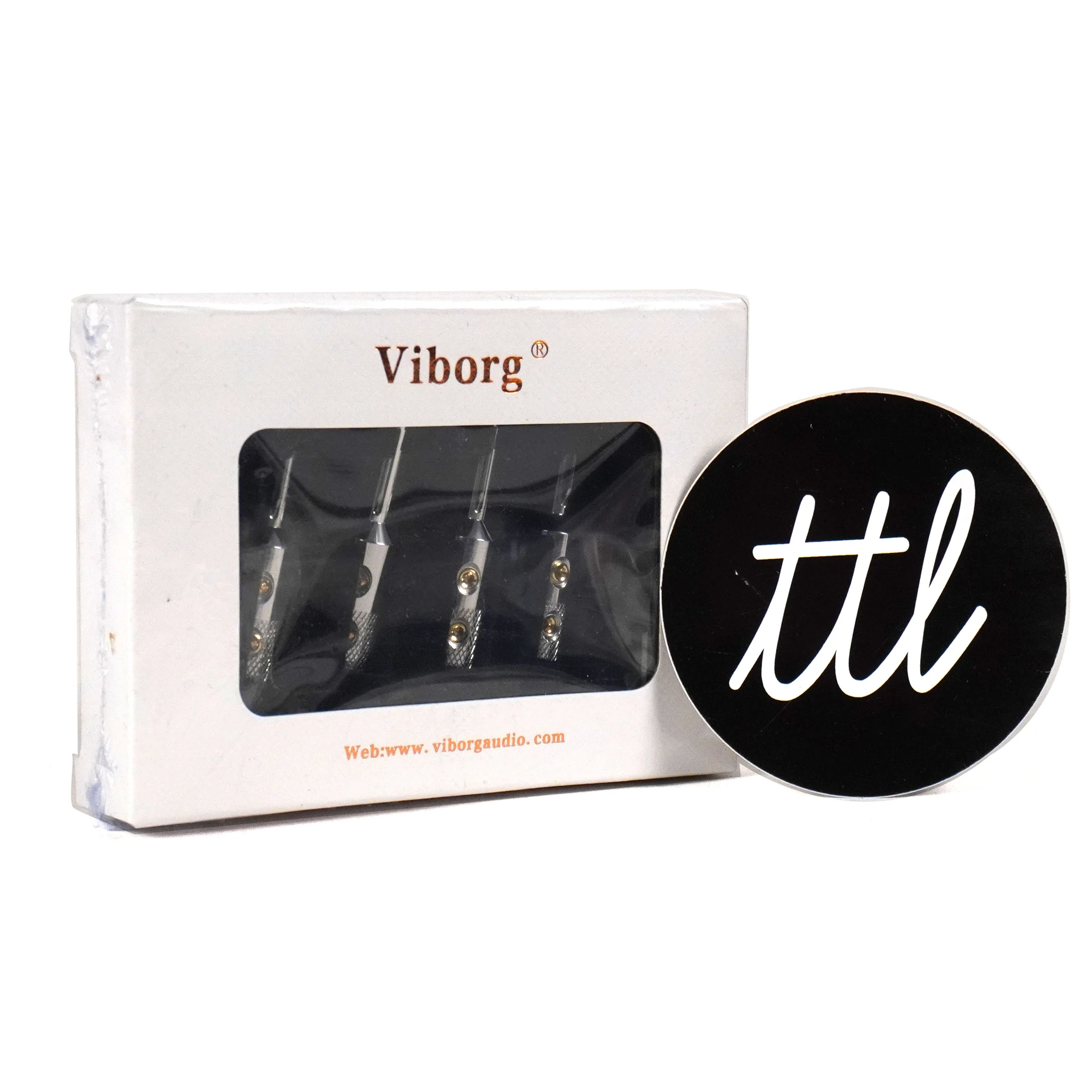 Viborg: Pure Copper / Rhodium Plated Banana Plugs (2 Pairs) - Image 2