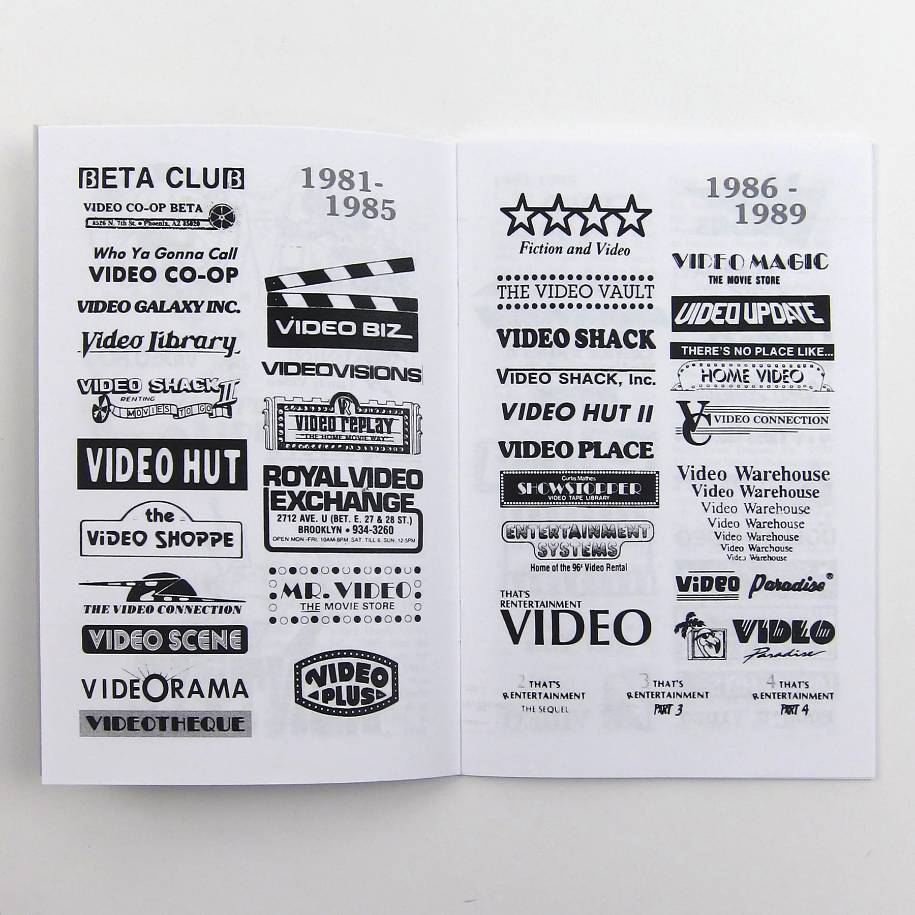 Videoland: A Visual Catalog of American Video Store Logos 1980-1995 Zine - Image 4