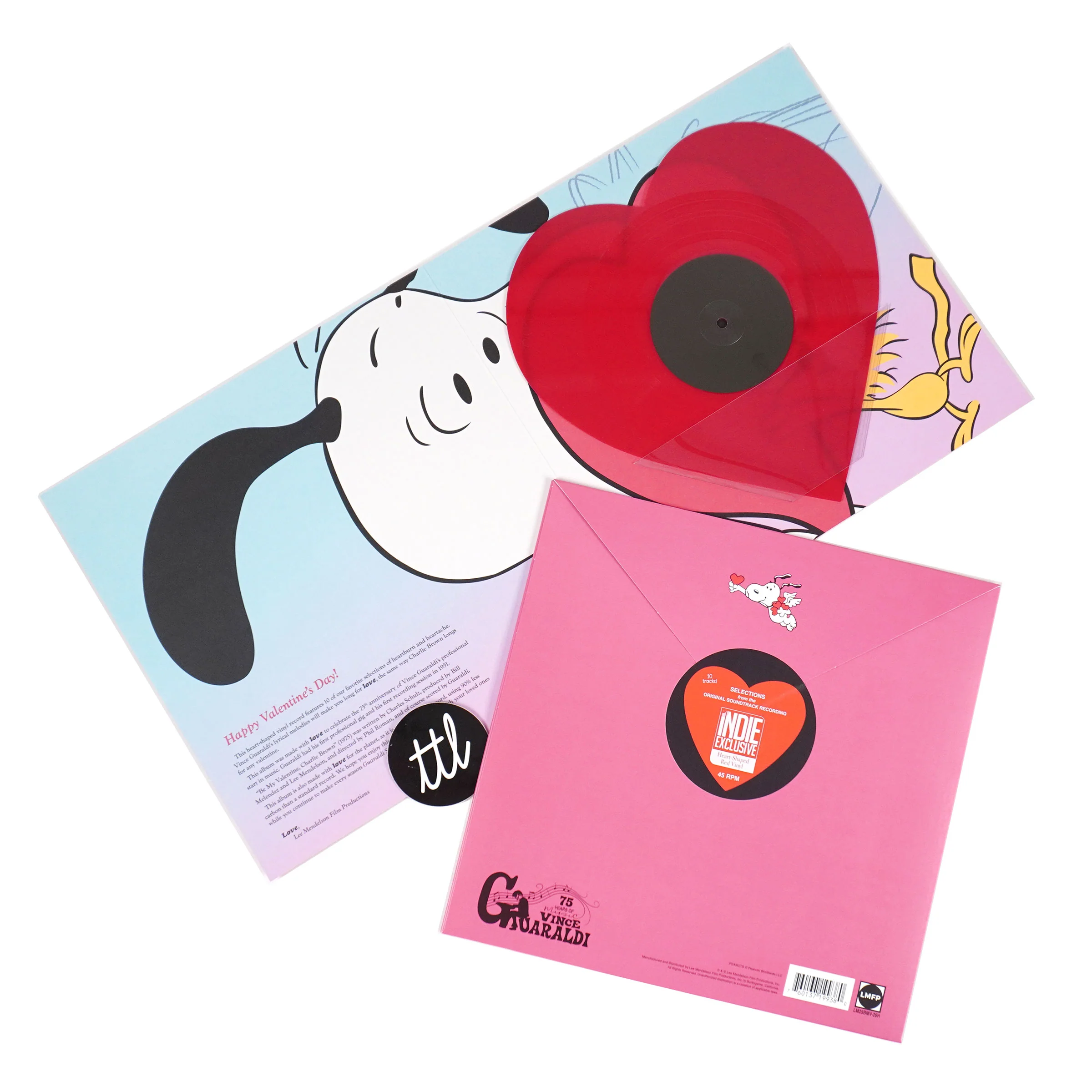 Vince Guaraldi: Be My Valentine, Charlie Brown (Heart Shaped Colored Vinyl) Vinyl 12" - Image 3