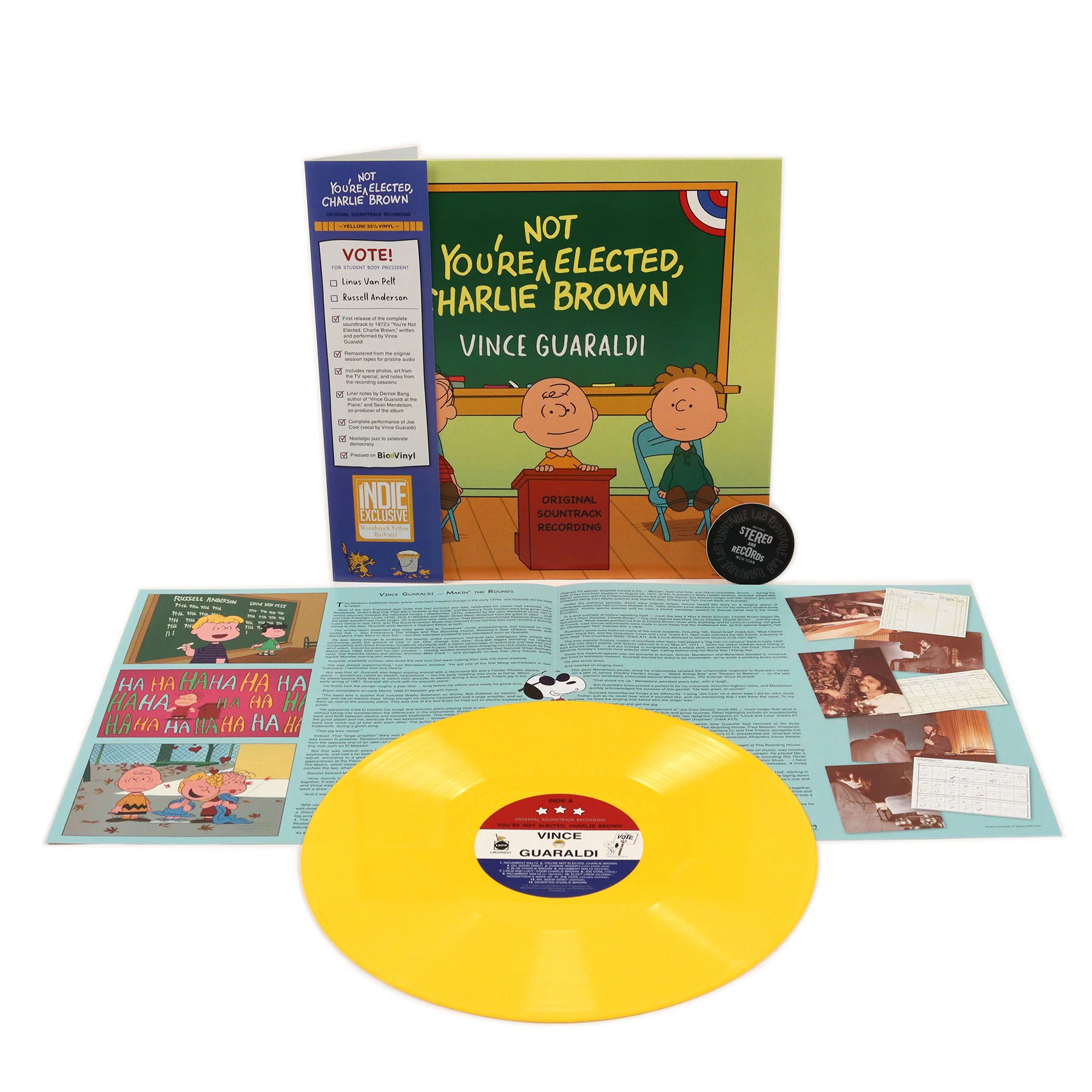 Vince Guaraldi: You're Not Elected, Charlie Brown (Indie Exclusive Colored Vinyl) Vinyl LP - Image 2