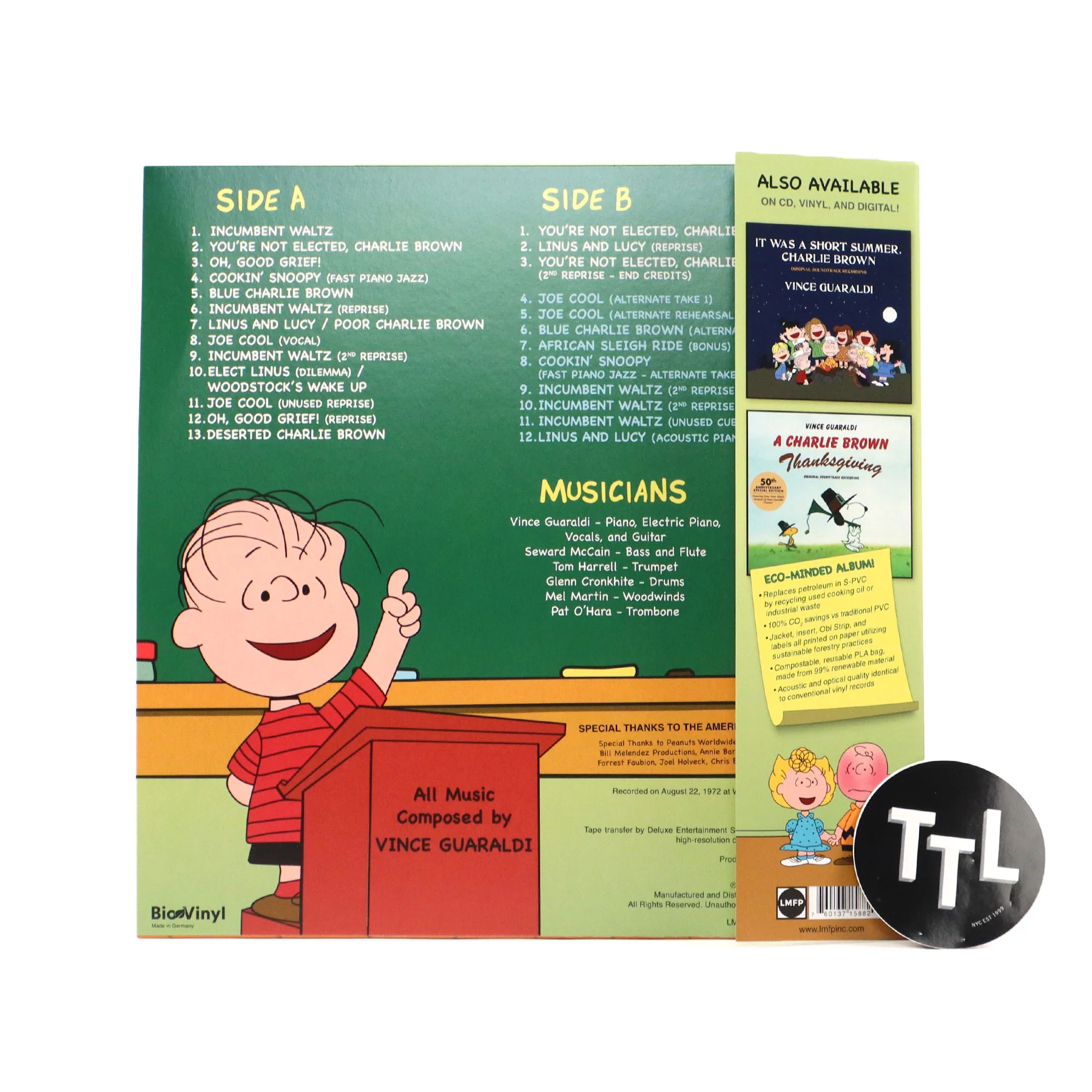 Vince Guaraldi: You're Not Elected, Charlie Brown (Indie Exclusive Colored Vinyl) Vinyl LP - Image 3