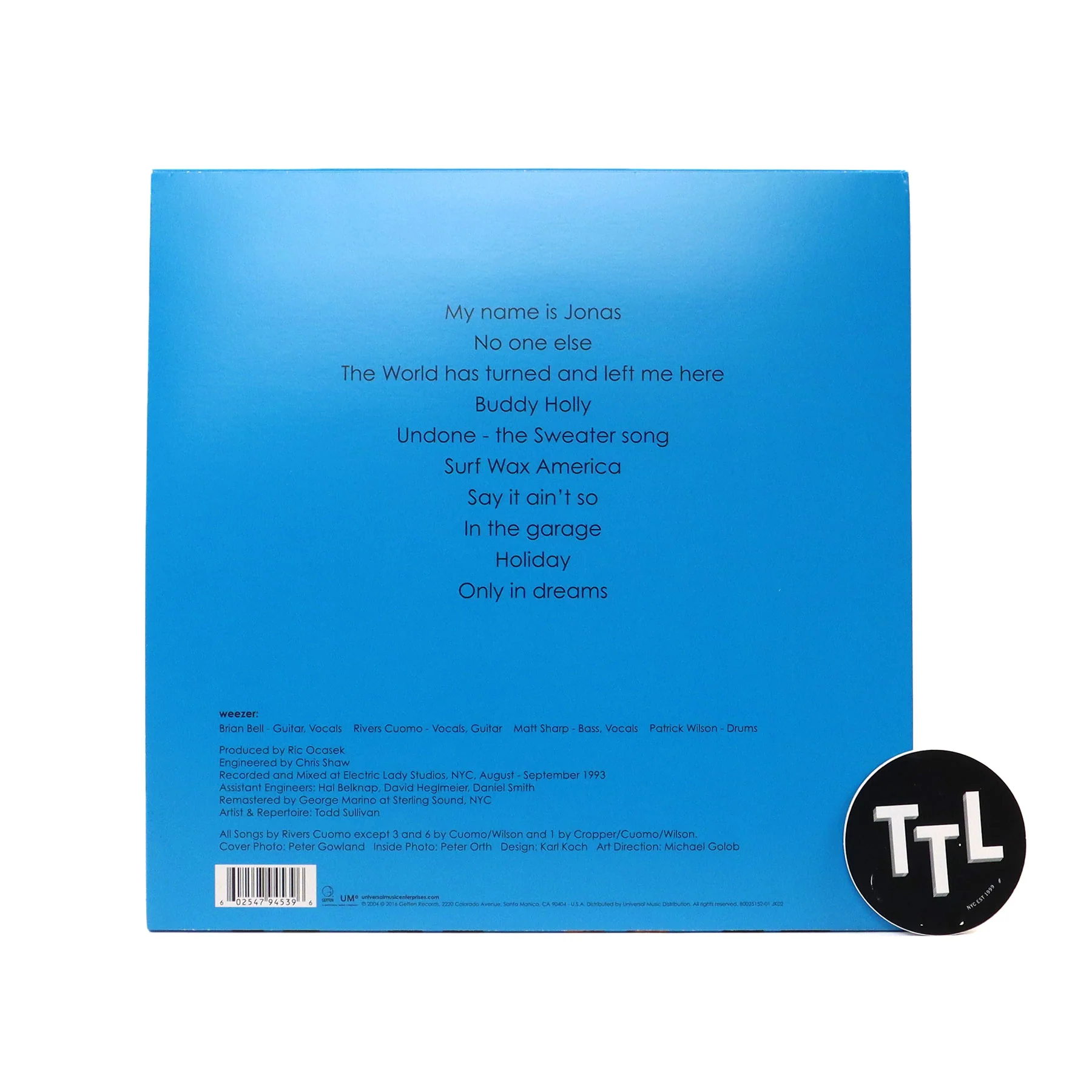 Weezer: Blue Album (Indie Exclusive Colored Vinyl) Vinyl LP - LIMIT 1 PER CUSTOMER - Image 3