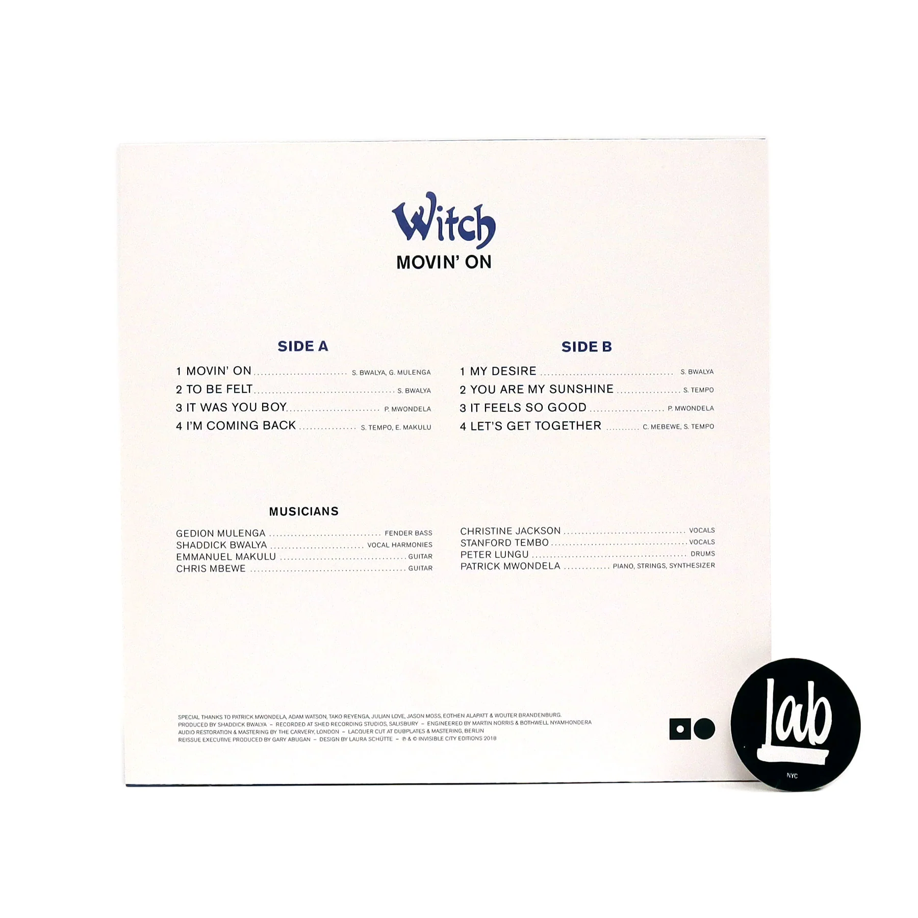 Witch: Movin' On (Alternate Cover) Vinyl LP - Image 2
