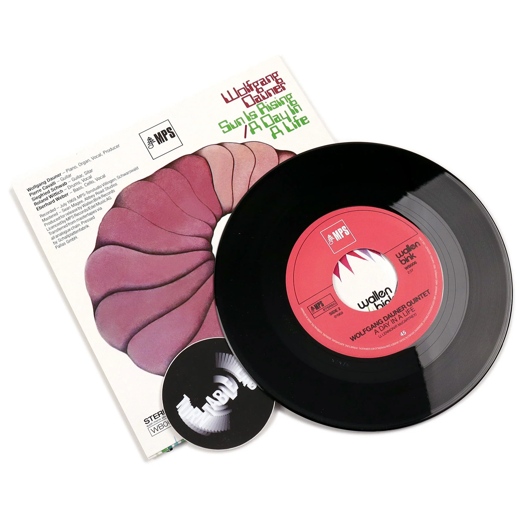 Wolfgang Dauner: Sun Is Rising / A Day In The Life Vinyl 7" - Image 2