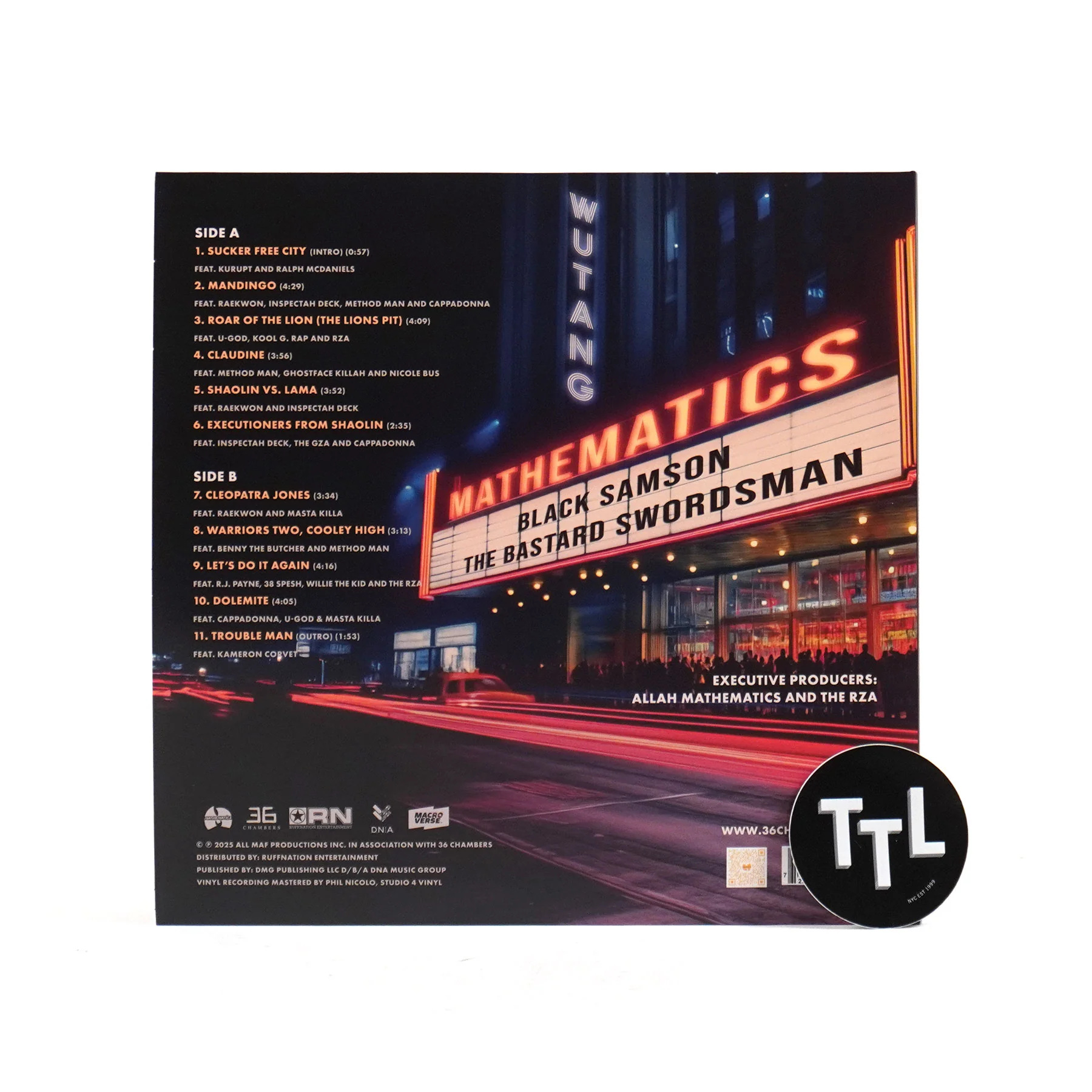 Wu-Tang Clan & Mathematics: Black Samson, The Bastard Swordsman - Wu-Tang, The Saga Continues Collection (180g) Vinyl LP - Image 3