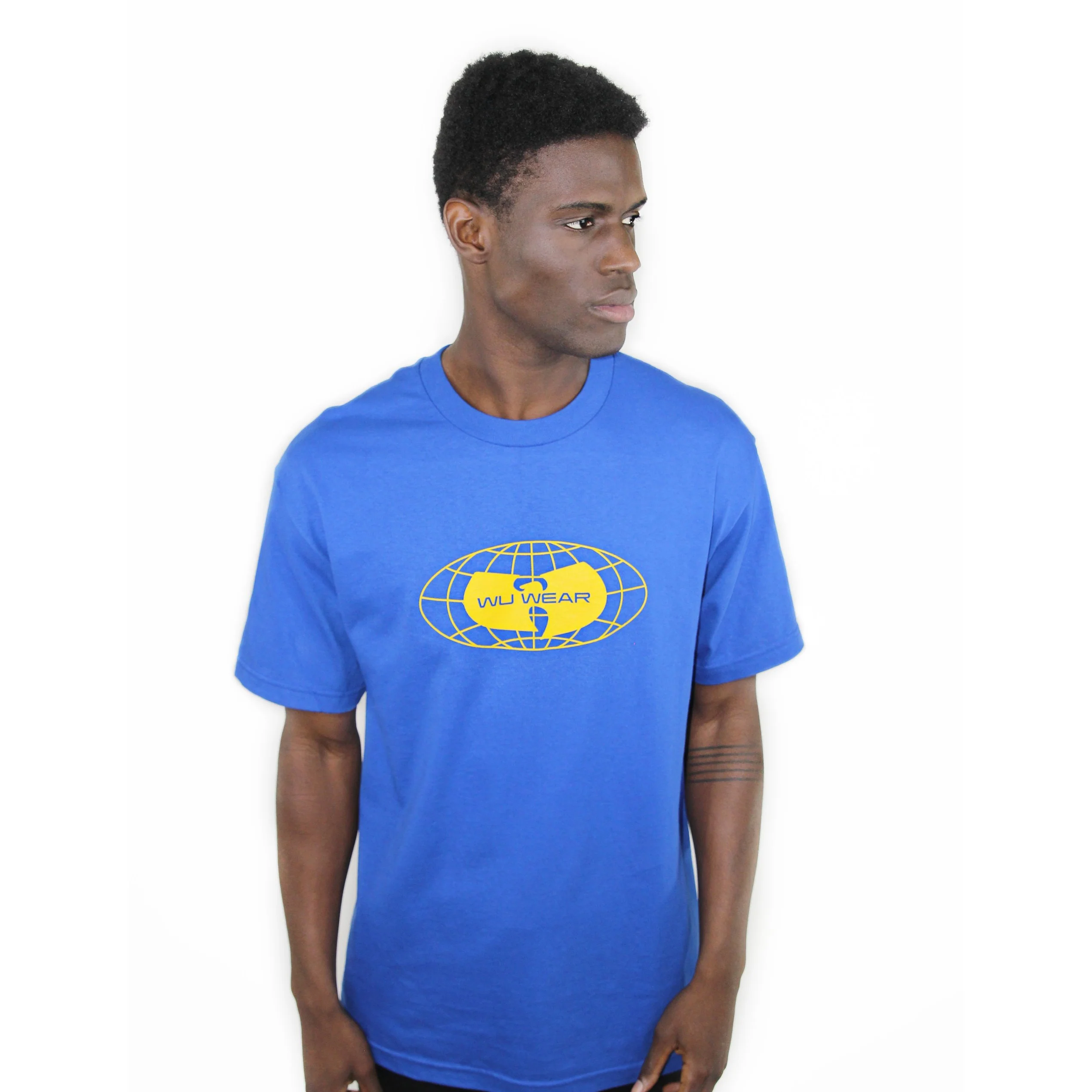 Wu Wear: Globe Logo Shirt - Blue - Image 3