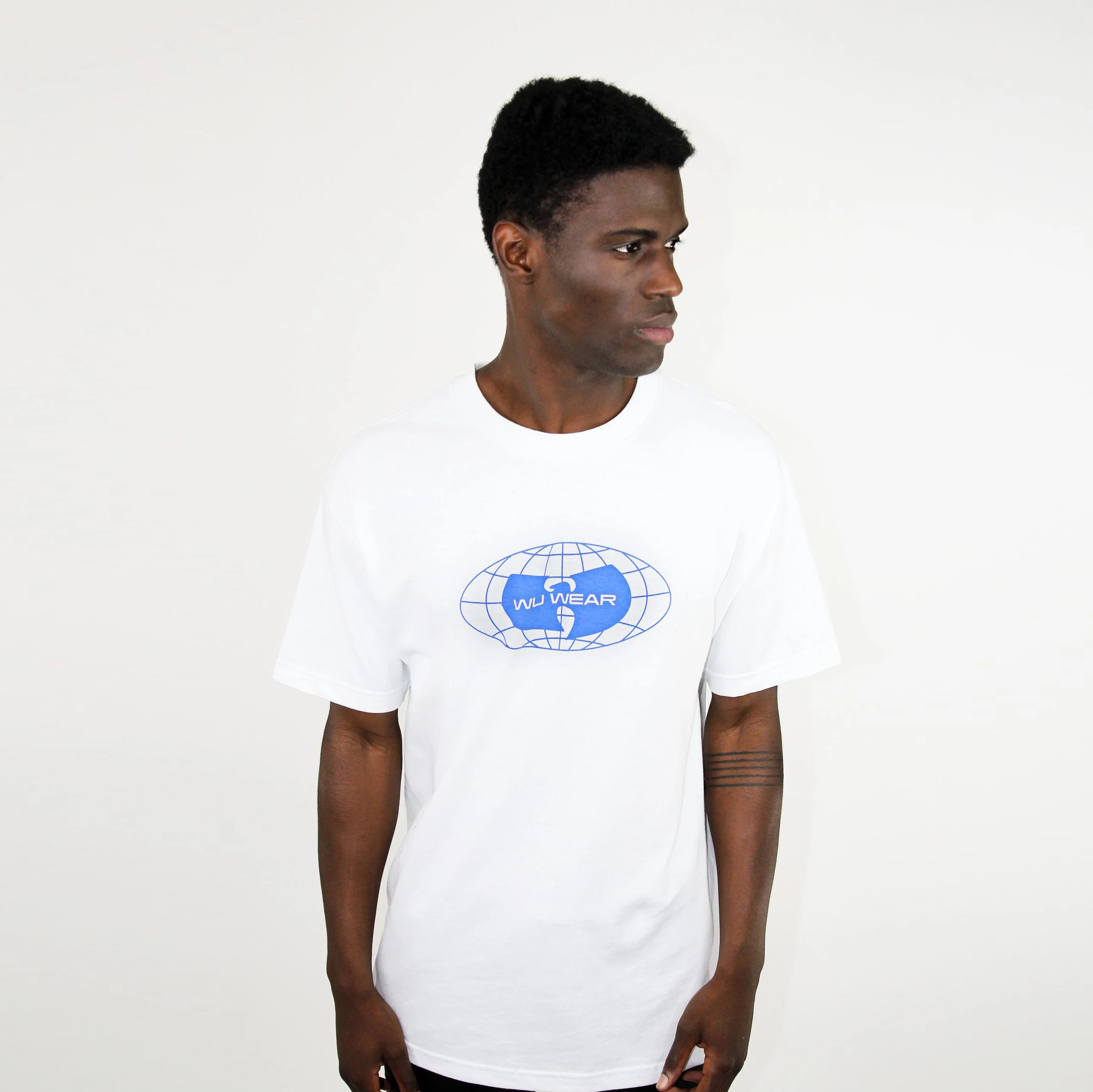 Wu Wear: Globe Logo Shirt - White - Image 3