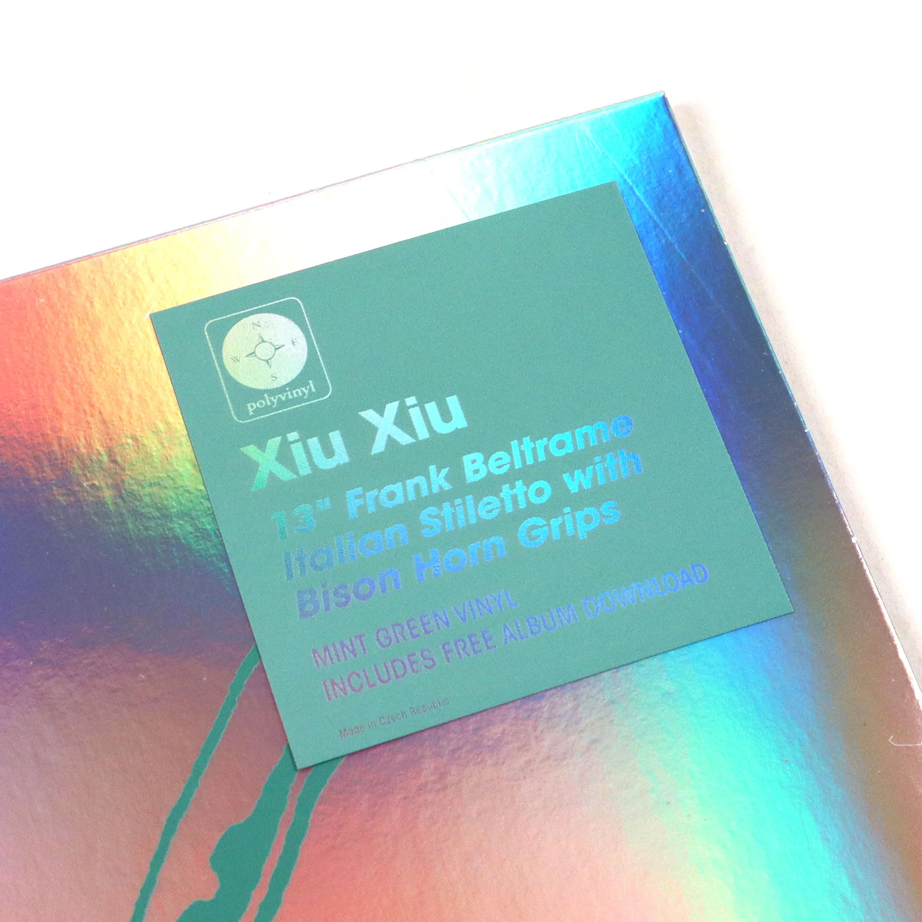 Xiu Xiu: 13" Frank Beltrame Italian Stiletto with Bison Horn Grips (Colored Vinyl) Vinyl LP - Image 4