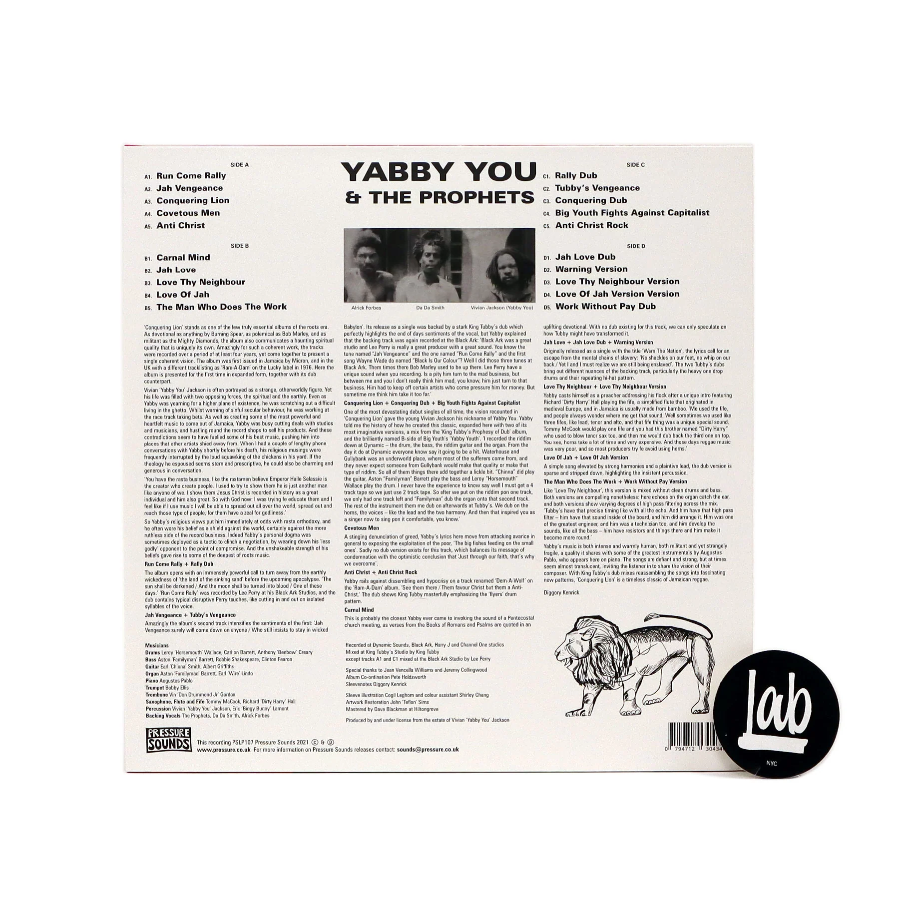Yabby You & The Prophets: Conquering Lion Vinyl 2LP - Image 3