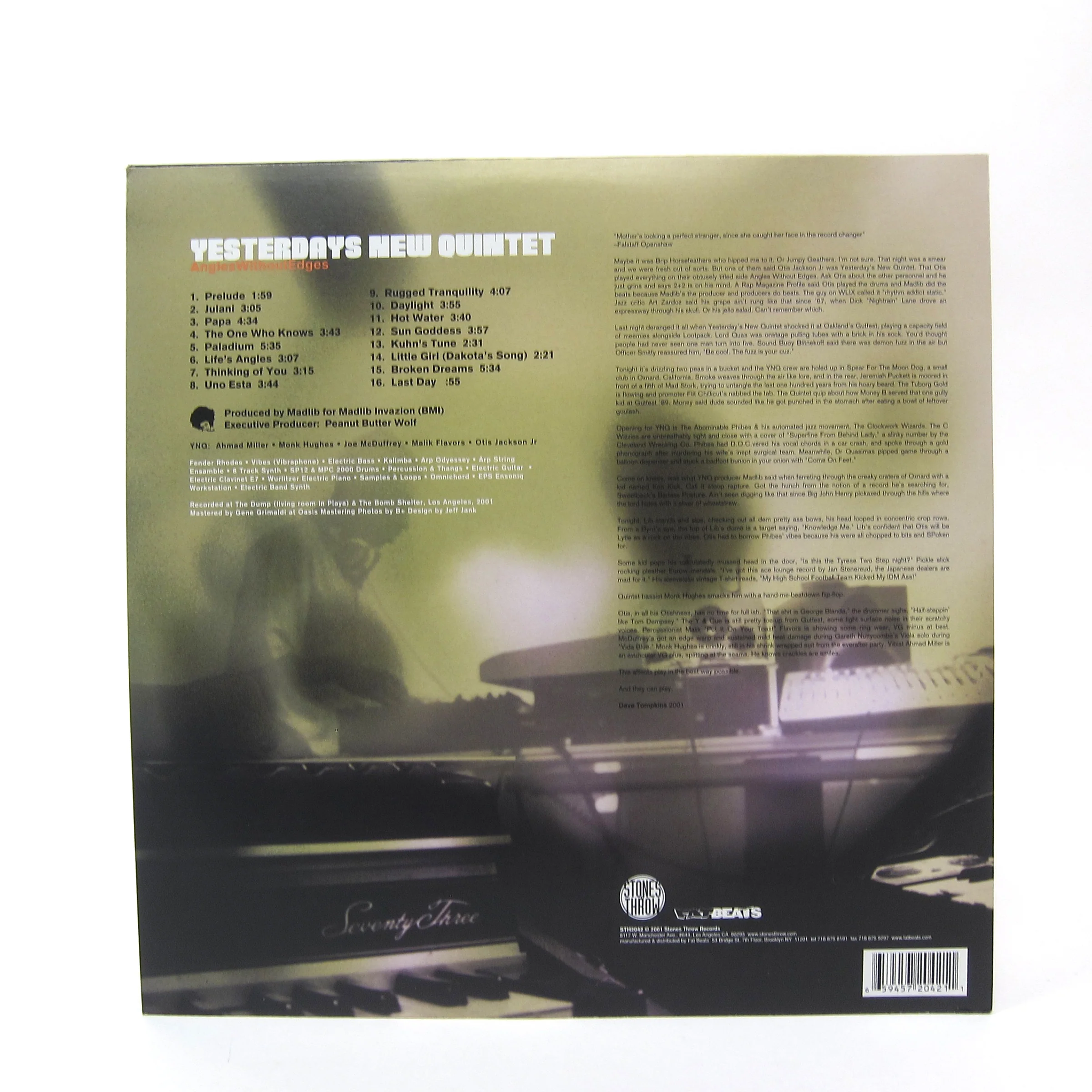 Yesterday's New Quintet: Angles Without Edges (Madlib) Vinyl 2LP - Image 3