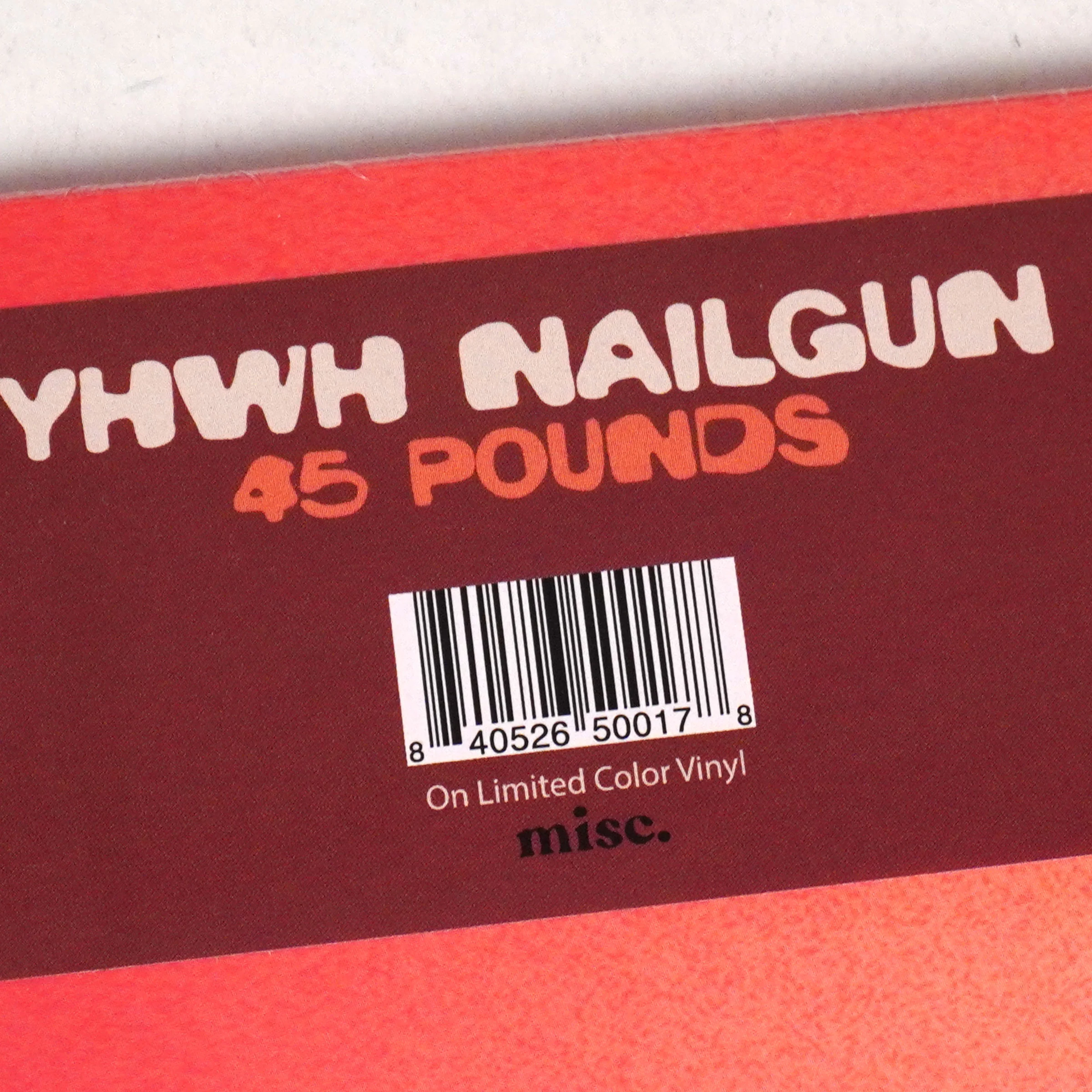 Yhwh Nailgun: 45 Pounds (Colored Vinyl) Vinyl LP - Image 4