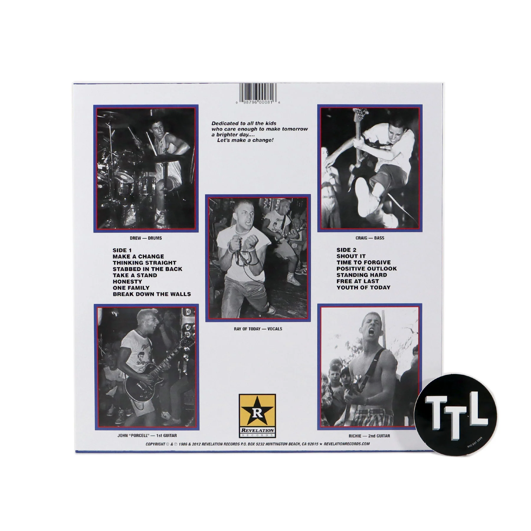 Youth Of Today: Break Down The Walls (Colored Vinyl) Vinyl LP - Image 3